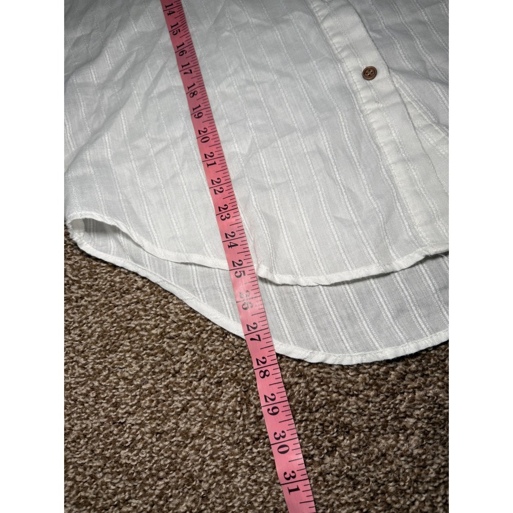 Princess‎ Polly White Button Down Shirt Womens 4 Beachy Nautical Minimalist - Picture 6 of 8